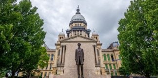 The Illinois State Capitol building in Springfield, IL