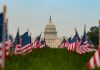 Bipartisan Congressional bill would mandate federal study on gambling disorders The US Capitol building with US flags in the foreground