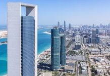 A high-angle shot of Abu Dhabi