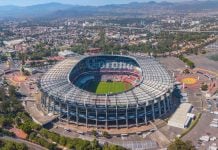Polymarket teams up with Genius Sports on Liga MX partnership Aerial view of Estadio Azteca in Mexico City
