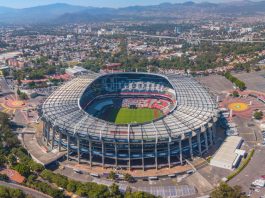 Aerial view of Estadio Azteca in Mexico City