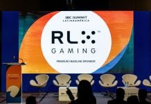 The RLX Gaming logo at an SBC event