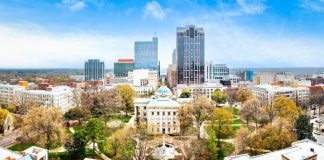 Report: North Carolina legislators agree to raise sports betting tax rate A wide-angle shot of Raleigh, North Carolina