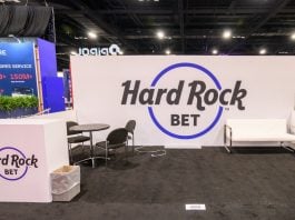 A Hard Rock Bet booth at SBC Summit Americas
