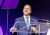 The American Gaming Association (AGA) President Bill Miller speaks as the association joins legal proceedings involving the CFTC.