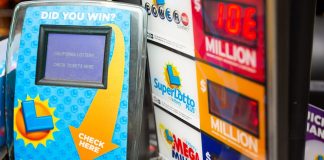 A California Lottery terminal