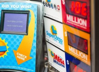 A California Lottery terminal