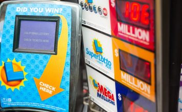 A California Lottery terminal
