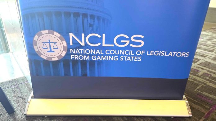 NCLGS-How-can-state-lawmakers-fight-the-spread-of-sports-prediction-markets A sign for the NCLGS Summer Meeting 2026