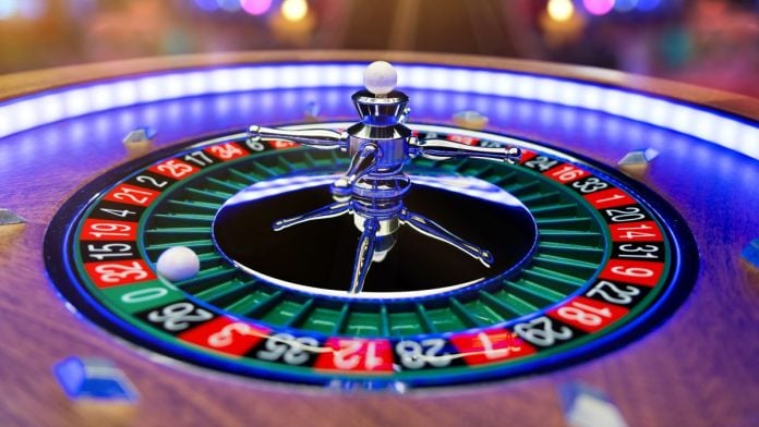 A roulette wheel
