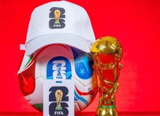 FIFA World Cup trophy as sportsbooks provide betting data.