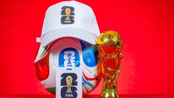 FIFA World Cup trophy as sportsbooks provide betting data.