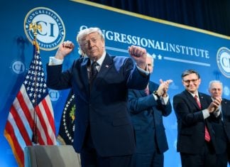 Senators urge sports, casino prediction markets ban in CLARITY Act bill U.S. President Donald Trump dances on stage