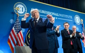 Senators urge sports, casino prediction markets ban in CLARITY Act bill U.S. President Donald Trump dances on stage