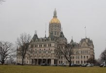 Connecticut State Capitol, seat of government that is suing Kalshi for illegal sports betting