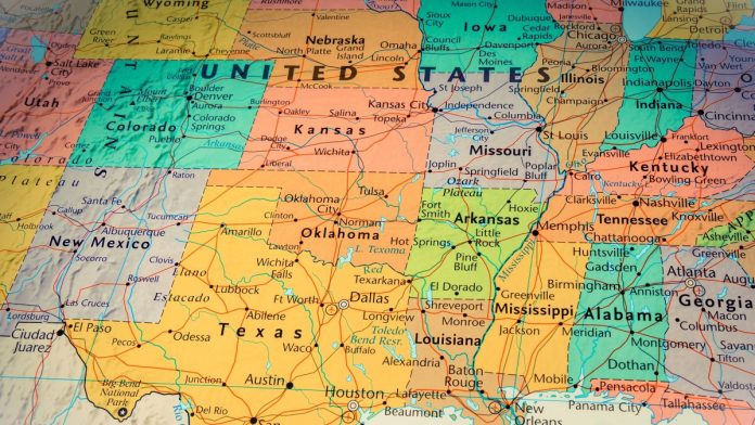 Map of the USA, where Novig operates in most states