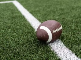 Football on a field