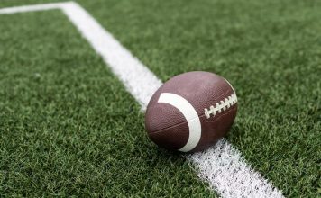 Football on a field