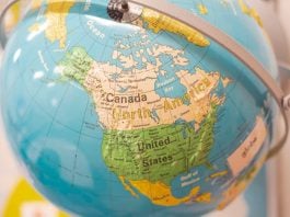map of North America