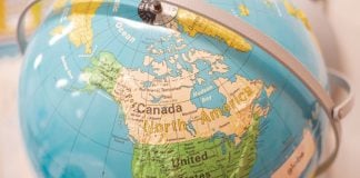 map of North America