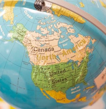map of North America