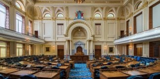 Bryce Harper FanDuel incident prompts new NJ gambling ad resolution The New Jersey State Assembly chamber