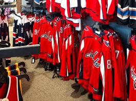Jerseys of the Washington Capitals, a new partner of bet365