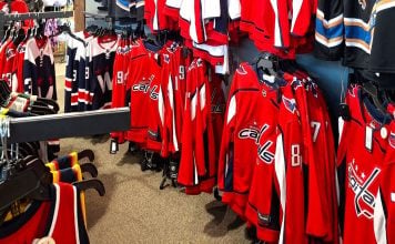 Jerseys of the Washington Capitals, a new partner of bet365