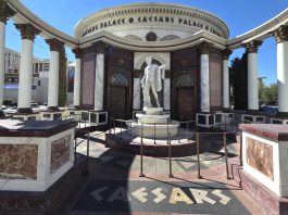 A statute outside Caesars Palace in Las Vegas
