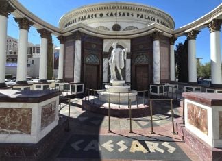 A statute outside Caesars Palace in Las Vegas